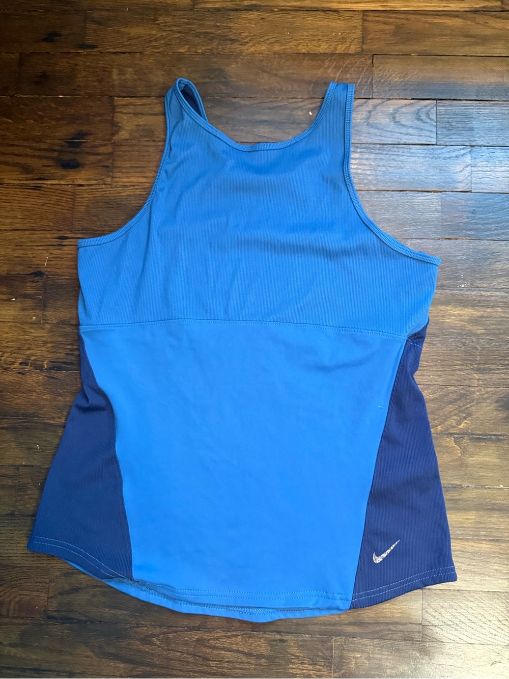 Women Yoga Dri-Fit Nike Blue and Navy Racerback Tank Top